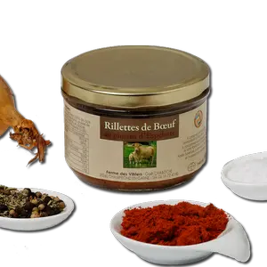 Rindfleisch-Rillettes mit Piment d'Espelette