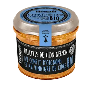 Rillettes de Thon Germon au confit d'oignons et au vinaigre de cidre BIO